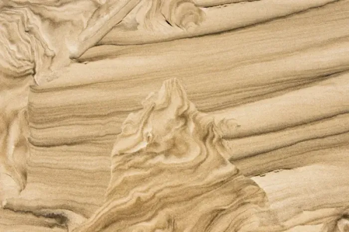 Framed Print : Pattern washed out by rain on sand dune resembling painting, Lencois Maranheinses National Park