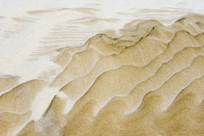 Framed Print : Pattern washed out by rain on sand dune resembling painting, Lencois Maranheinses National Park
