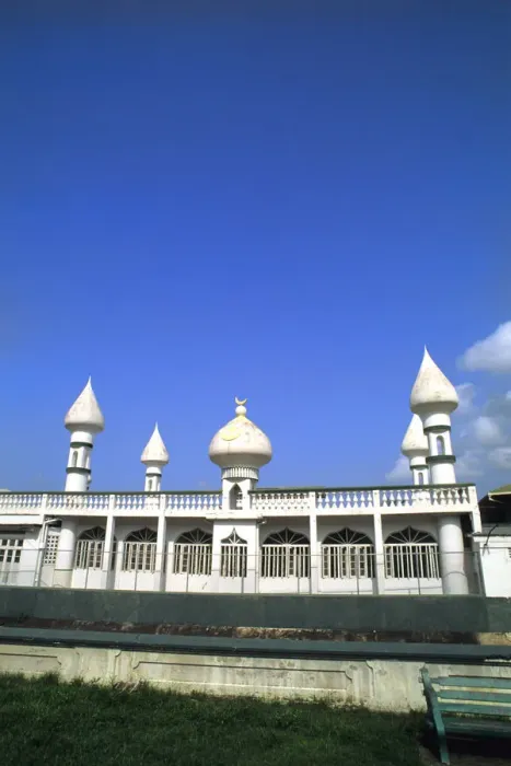 Framed Print : Peaks of beautiful Muslim Mosque in Trinidad Caribbean Framed Print : Peaks of beautiful Muslim Mosque in Trinidad Caribbean