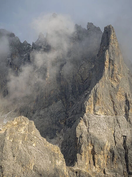 Peaks towering over Val Venegia seen from Passo Costazza