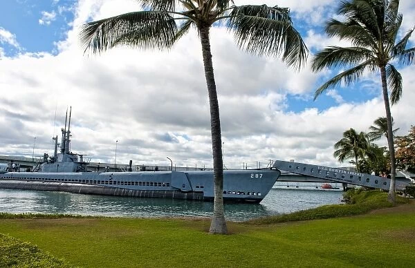 Pearl Harbor Memorial in Honolulu, Hawaii. USSW Bowfin submarine