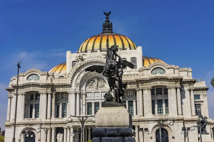 Framed Print : Pegasus statue in front of Palacio de Bellas Artes, Mexico City, Mexico