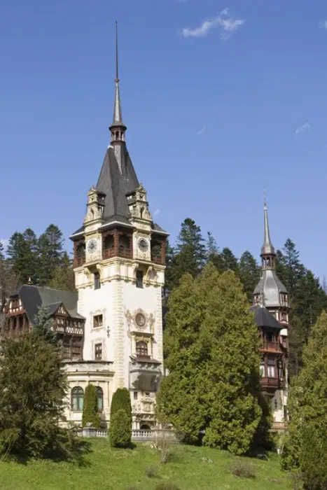 Framed Print : Peles Castle, Sinaia, Carpathian Mountains Europe, Eastern Europe, Romania, April Framed Print : Peles Castle, Sinaia, Carpathian Mountains Europe, Eastern Europe, Romania, April