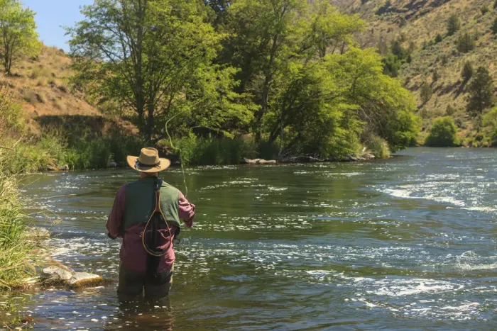 Framed Print : People fly fishing, Lower Deschutes River, Central Oregon, USA (MR) Framed Print : People fly fishing, Lower Deschutes River, Central Oregon, USA (MR)