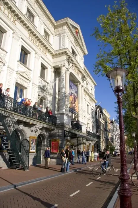 Framed Print : People stand in front of the Royal Carre Theatre in Amsterdam, Netherlands Framed Print : People stand in front of the Royal Carre Theatre in Amsterdam, Netherlands