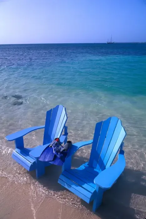 Framed Print : 02. The Perfect Oceanside Caribbean Scene with Chairs in the Water Framed Print : 02. The Perfect Oceanside Caribbean Scene with Chairs in the Water