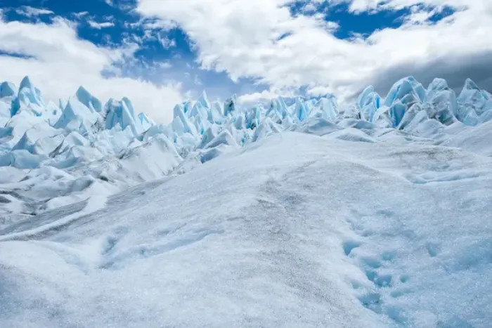 Framed Print : Detail of Perito Moreno Glacier with clouds in background, Patagonia, Argentina Framed Print : Detail of Perito Moreno Glacier with clouds in background, Patagonia, Argentina