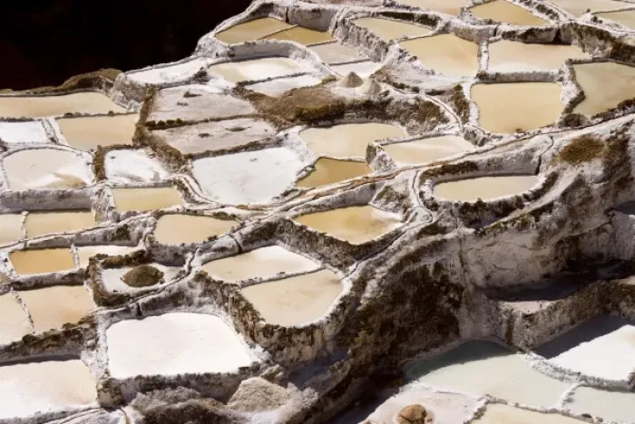 Framed Print : Peru, Cusco valley, salt mine in the mountains, detail Framed Print : Peru, Cusco valley, salt mine in the mountains, detail