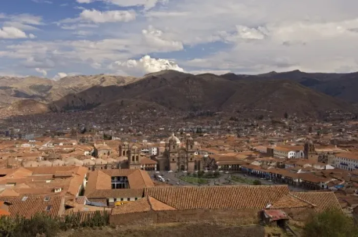 Framed Print : Peru, Cusco, View of city of Cusco