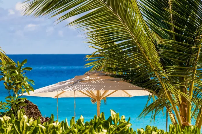 Framed Print : Petit Anse Beach at the Four Seasons Resort, Mahe, Republic of Seychelles, Indian Ocean