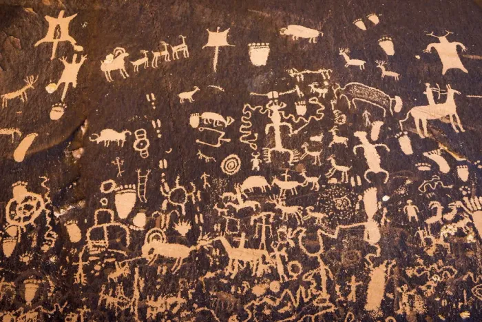 Framed Print : Petroglyphs at Newspaper Rock State Park, Utah Framed Print : Petroglyphs at Newspaper Rock State Park, Utah