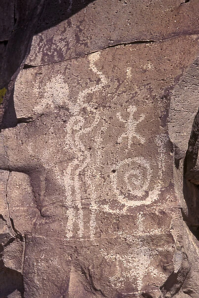 Petroglyphs, probably made by Anasazi, in the Wupatki National Monument near the