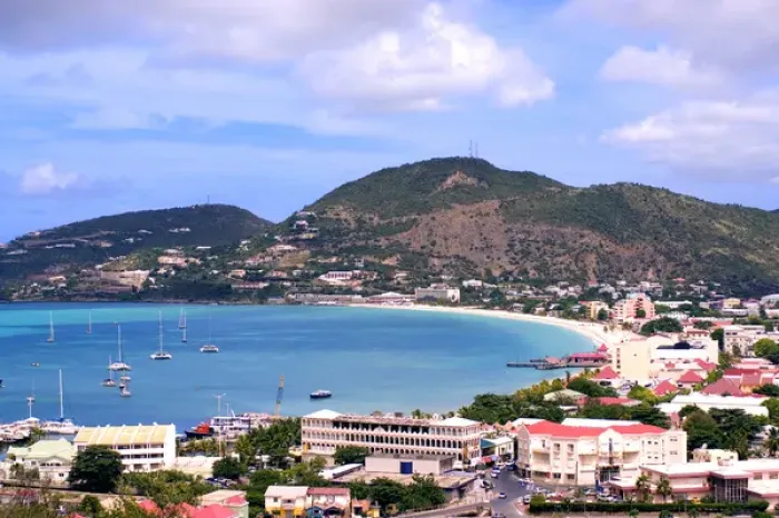 Framed Print : Philipsburg, capital of St. Maarten caribbean
