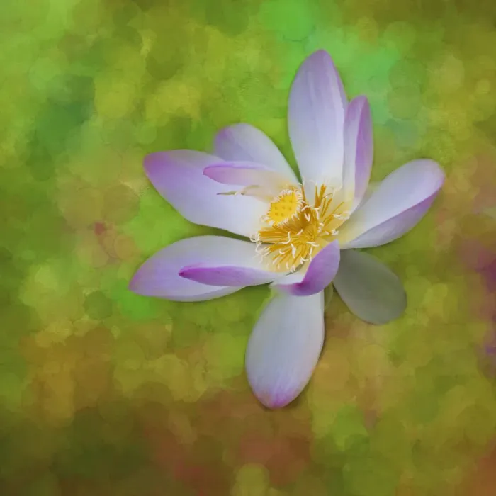 Framed Print : A photo painting of a waterlily