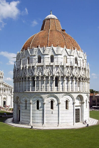 Piazza dei Miracoli, The Baptistry, Pisa, Tuscany, Italy, Europe