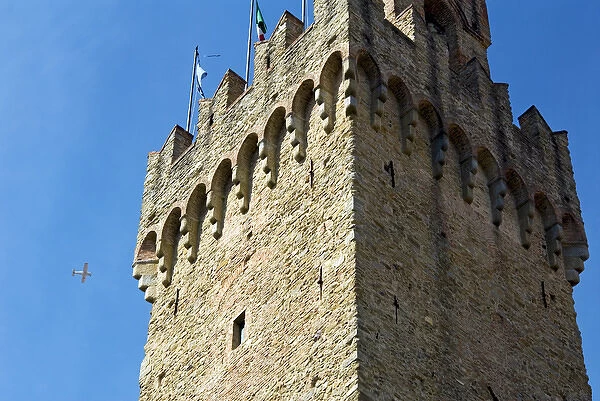 Piazza della Libert, Town Hall tower, Arezzo, Tuscany, Italy