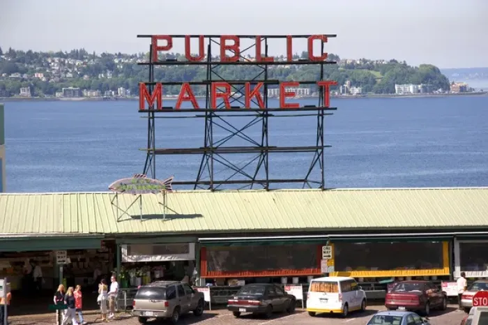 Framed Print : Pike Place Market in Seattle, Washington Framed Print : Pike Place Market in Seattle, Washington