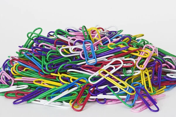 Pile of colored paper clips. Credit as: Dennis Flaherty  /  Jaynes Gallery  /  DanitaDelimont