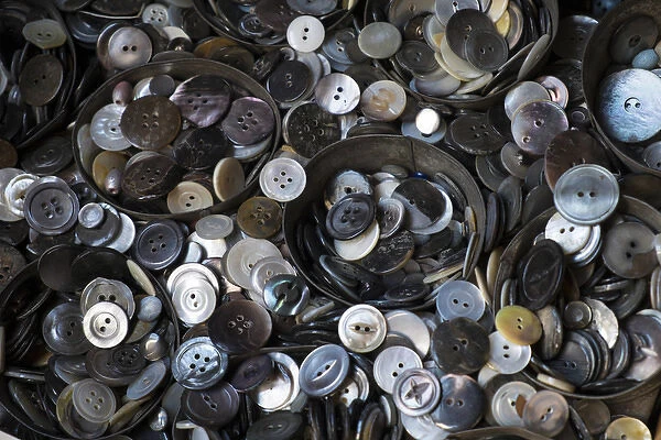 Pile of old buttons, New York City, New York, USA