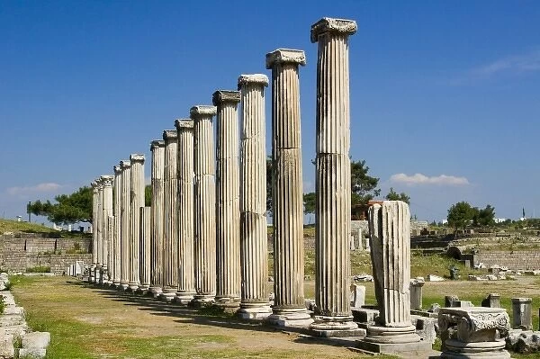 Pillars, Asclepion (Sanctuary of Asclepius) of Pergamon (Pergamum  /  Bergama) Western