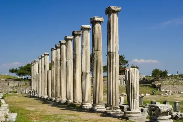 Framed Print : Pillars, Asclepion (Sanctuary of Asclepius) of Pergamon (Pergamum / Bergama) Western Framed Print : Pillars, Asclepion (Sanctuary of Asclepius) of Pergamon (Pergamum / Bergama) Western