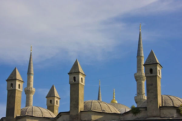 Pillars and spires of Hagia Sophia, Istanbul, Turkey