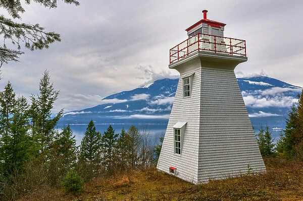 Pilot Bay Lighthouse at Pliot Bay Provincial Park, British Columbia, Canada