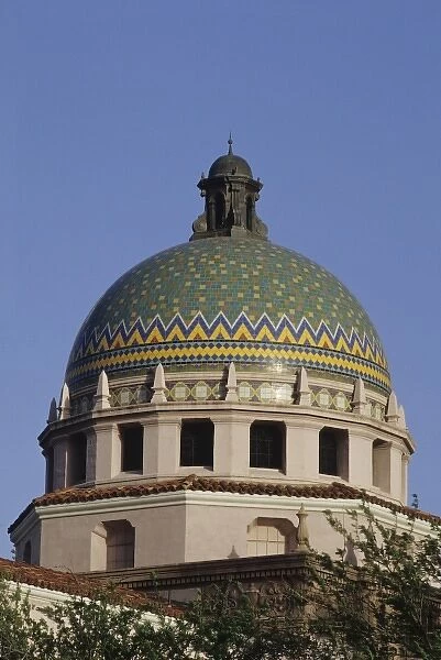 Pima County Courthouse, designed in 1928 in Spanish Colonial style, is an architectural