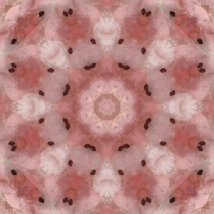 Framed Print : Pink and grey kaleidoscope abstract