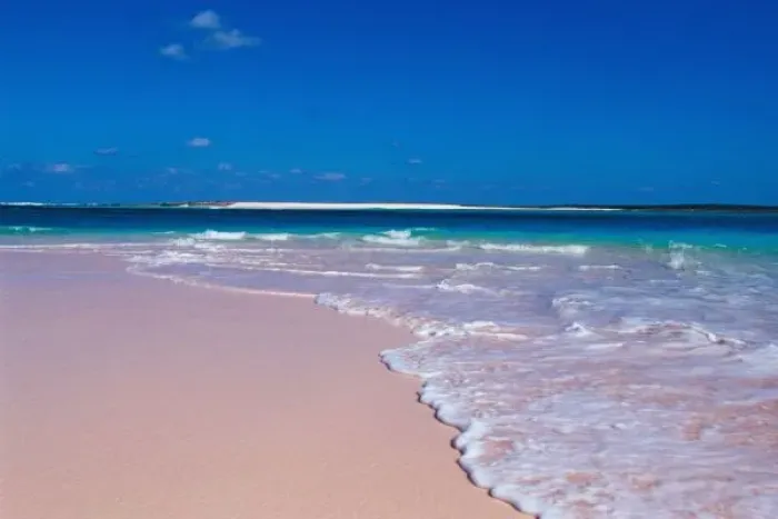 Framed Print : Pink sand beach at Conch Bay, Cat Island, Bahamas Framed Print : Pink sand beach at Conch Bay, Cat Island, Bahamas