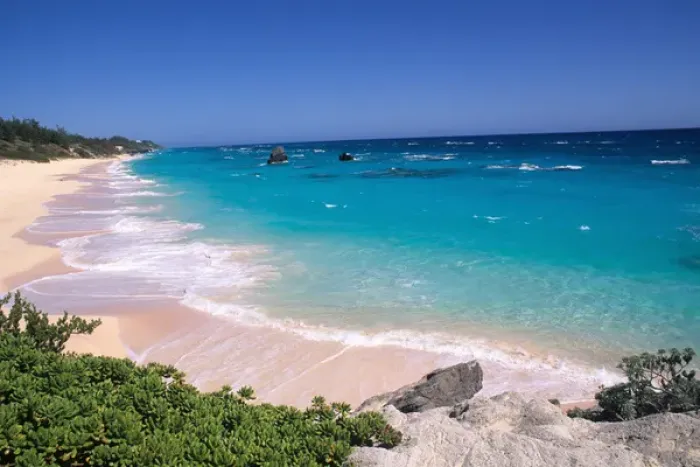 Framed Print : Pink sand beaches at Warwick Long Bay Bermuda Framed Print : Pink sand beaches at Warwick Long Bay Bermuda
