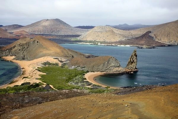 Pinnacle Rock of Bartholomew Island in the Galapagos, Ecuador, South America