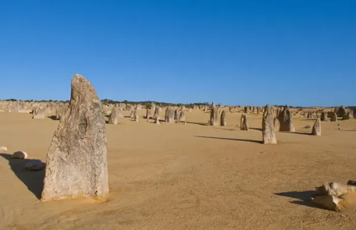 Framed Print : The Pinnacles a famous rock formation in Nambung National Park in Western Australia