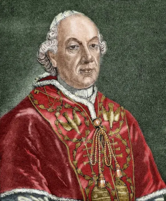 Framed Print : Pius VI (1717-1799). Italian pope, born Giannangelo Braschi. Elected in 1775. Colored