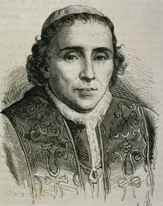 Framed Print : PIUS VII (1740-1829). Italian pope, named Luigi Barnaba Gregorio Chiaramonti. Elected