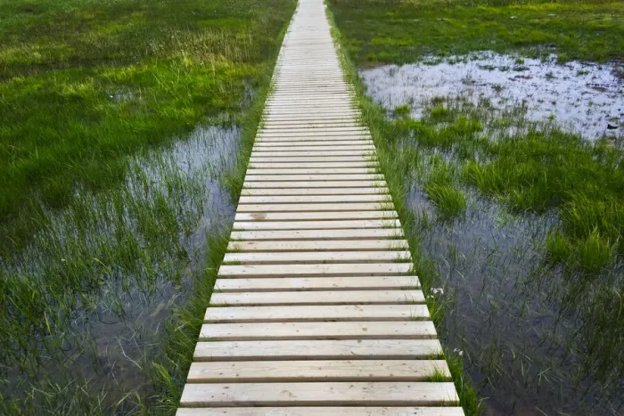 Framed Print : A plank pathway in Landmannalaugar, Iceland Framed Print : A plank pathway in Landmannalaugar, Iceland