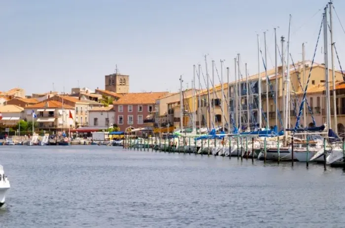 Framed Print : The pleasure boat harbour in Meze. Languedoc. France. Europe