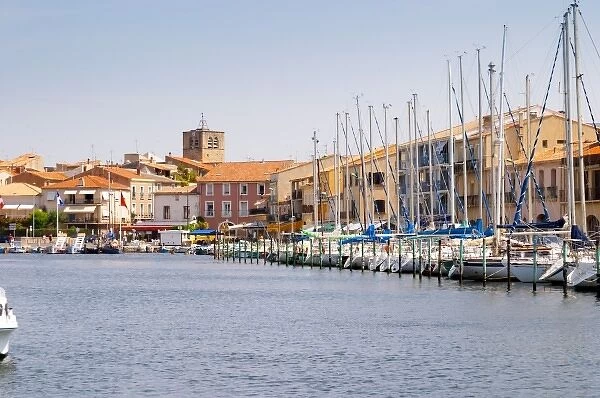 The pleasure boat harbour in Meze. Languedoc. France. Europe
