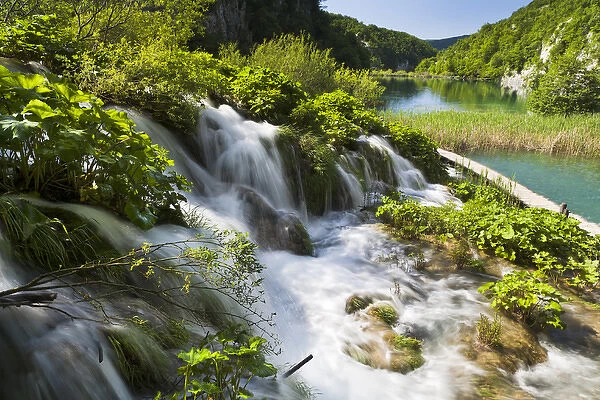 The Plitvice Lakes in the National Park Plitvicka Jezera in Croatia. The lower lakes, Kaluderovac