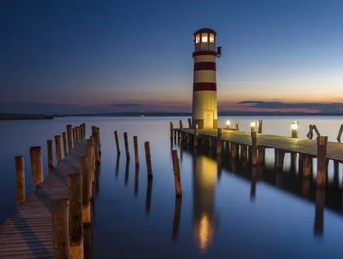 Framed Print : Podersdorf am See on the shore of Lake Neusiedl. The lighthouse in the domestic port Framed Print : Podersdorf am See on the shore of Lake Neusiedl. The lighthouse in the domestic port