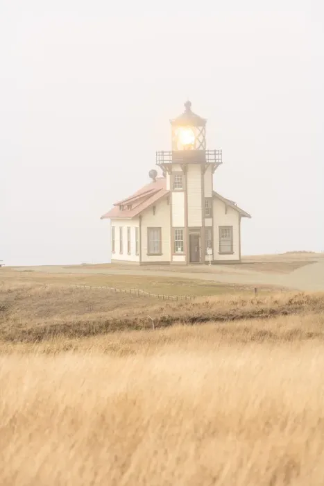 Framed Print : Point Cabrillo Lighthouse & Marine Preserve, near Mendocino Northern California Coast