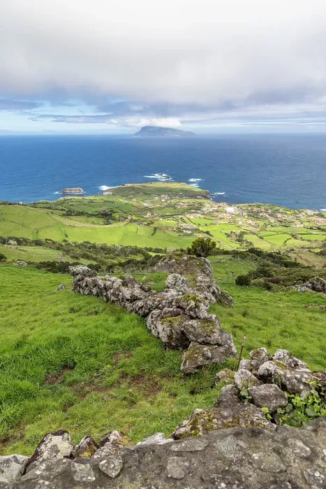Framed Print : Ponta Delgada, Azores, Portugal. Atlantic Ocean and the coast on Flores Island