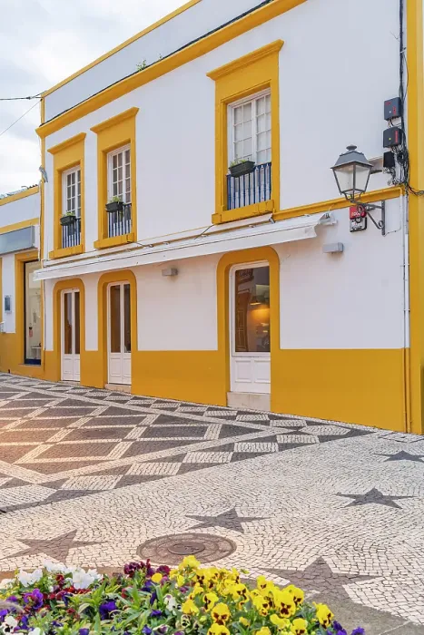Framed Print : Ponta Delgada, Sao Miguel, Azores, Portugal. April 5, 2022. Yellow and white building in Ponta Delgada. Editorial Use Only Editorial Use Only Framed Print : Ponta Delgada, Sao Miguel, Azores, Portugal. April 5, 2022. Yellow and white building in Ponta Delgada. Editorial Use Only Editorial Use Only