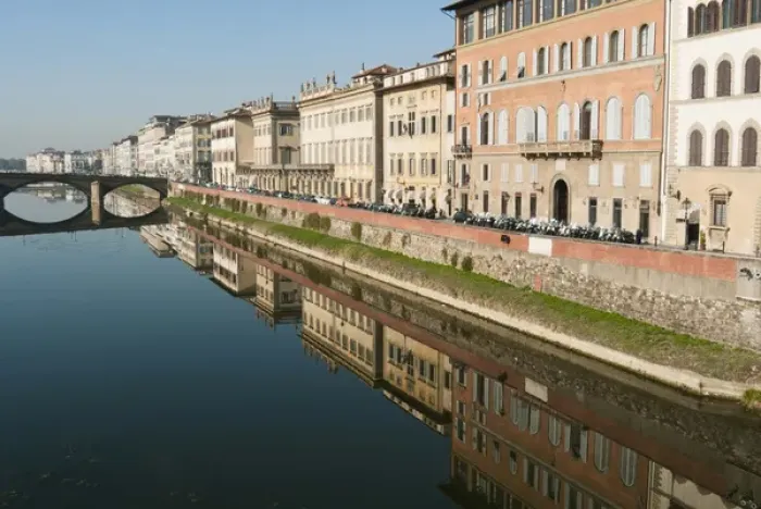 Framed Print : Ponte alla Carraia and Lungarno Corsini, Arno River, Firenze, Unesco World Heritage site