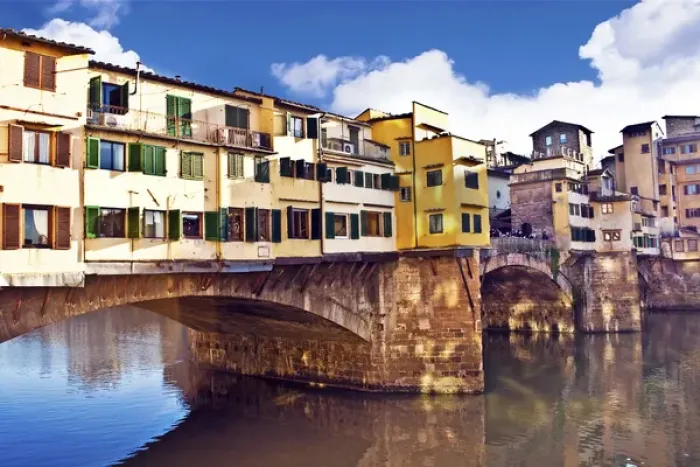 Framed Print : Ponte Vecchio and Arno river, Florence, Tuscany, Italy