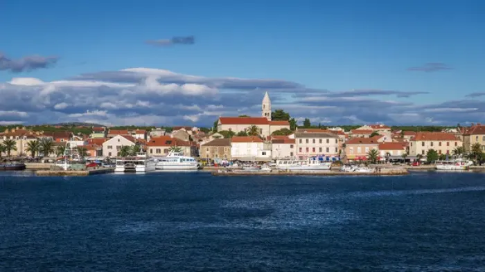 Framed Print : Port town of Biograd na Moru, Dalmatian Coast, Croatia Framed Print : Port town of Biograd na Moru, Dalmatian Coast, Croatia