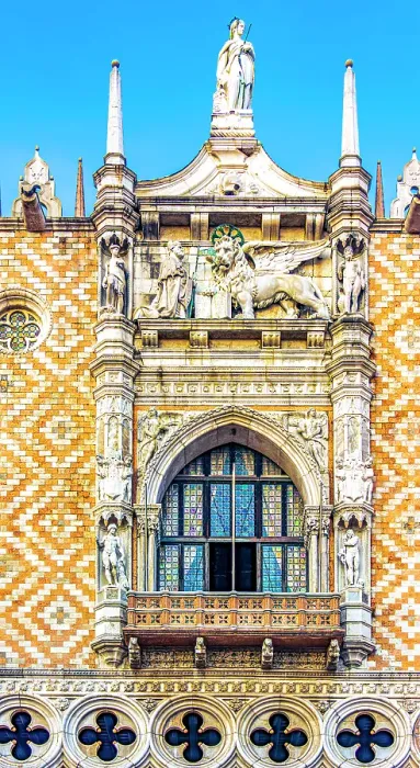 Framed Print : Via Porta del Frumento, Doge's Palace, Venice, Italy. Close-up portrait of carvings and statues above the entrance to 14th Century Forage Gateway of the palace of the leader of Venice Framed Print : Via Porta del Frumento, Doge's Palace, Venice, Italy. Close-up portrait of carvings and statues above the entrance to 14th Century Forage Gateway of the palace of the leader of Venice