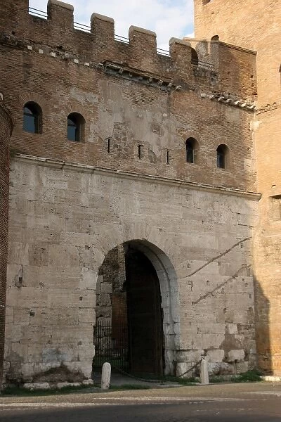 Porta San Paolo. One of the southem gates in the 3rd century Aurelian Wals of Rome