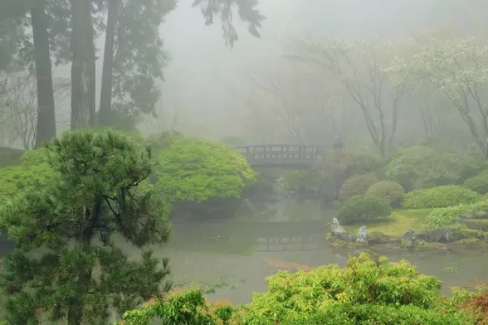 Framed Print : Portland Japanese Garden Fogged In: Portland, Oregon USA Framed Print : Portland Japanese Garden Fogged In: Portland, Oregon USA