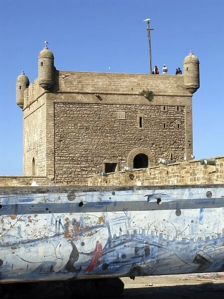 Portoguese style tower. Essaouira, formerly called Mogador, is an example of a late